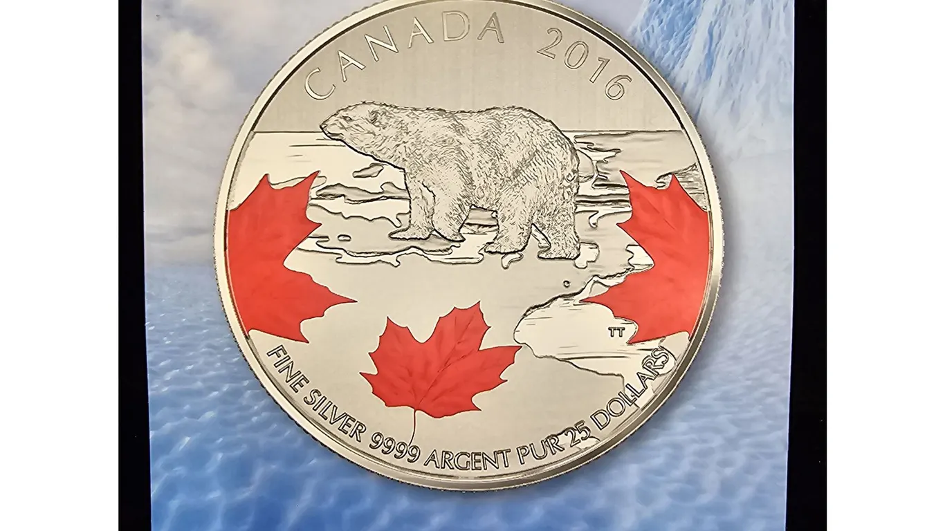 2016 CAD 7.96G .9999 FINE SILVER $25 TRUE NORTH COIN