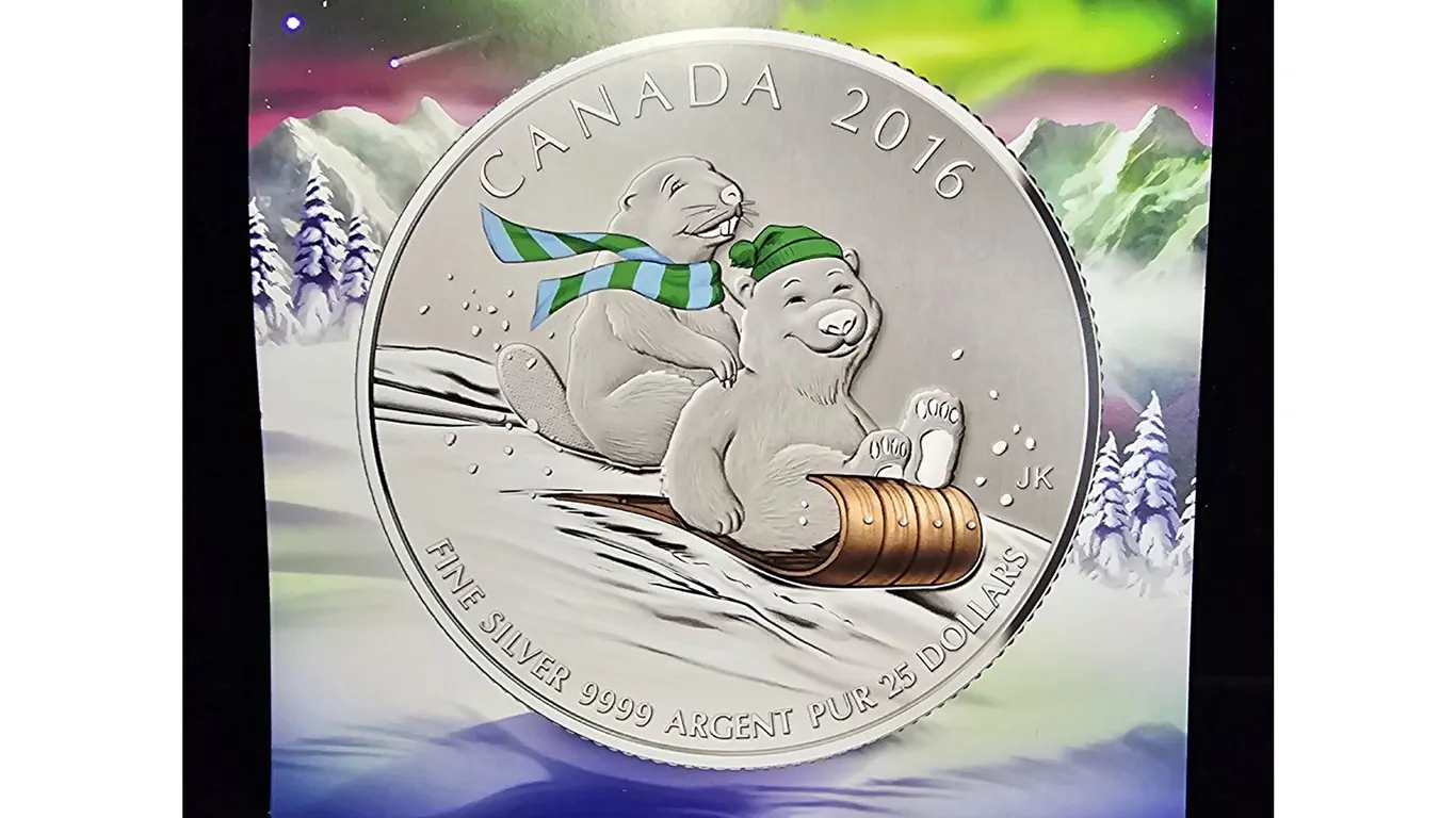 2016 CAD 7.96G .9999 FINE SILVER $20 WINTER FUN COIN