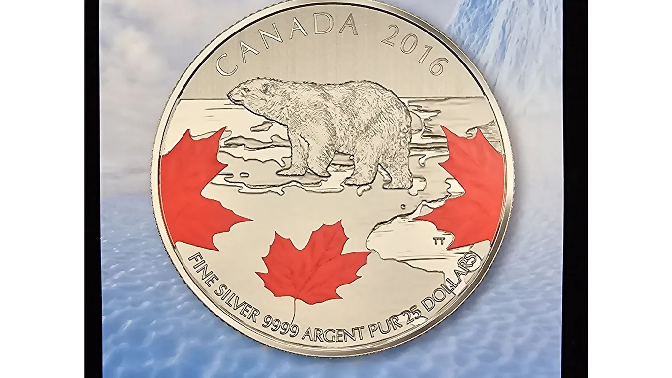 2016 CAD 7.96G .9999 FINE SILVER $25 TRUE NORTH COIN