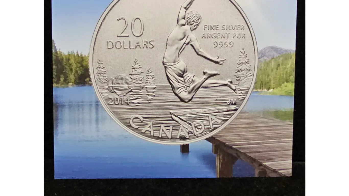 2012 CAD 7.96G .9999 FINE SILVER $20 SUMMERTIME COIN