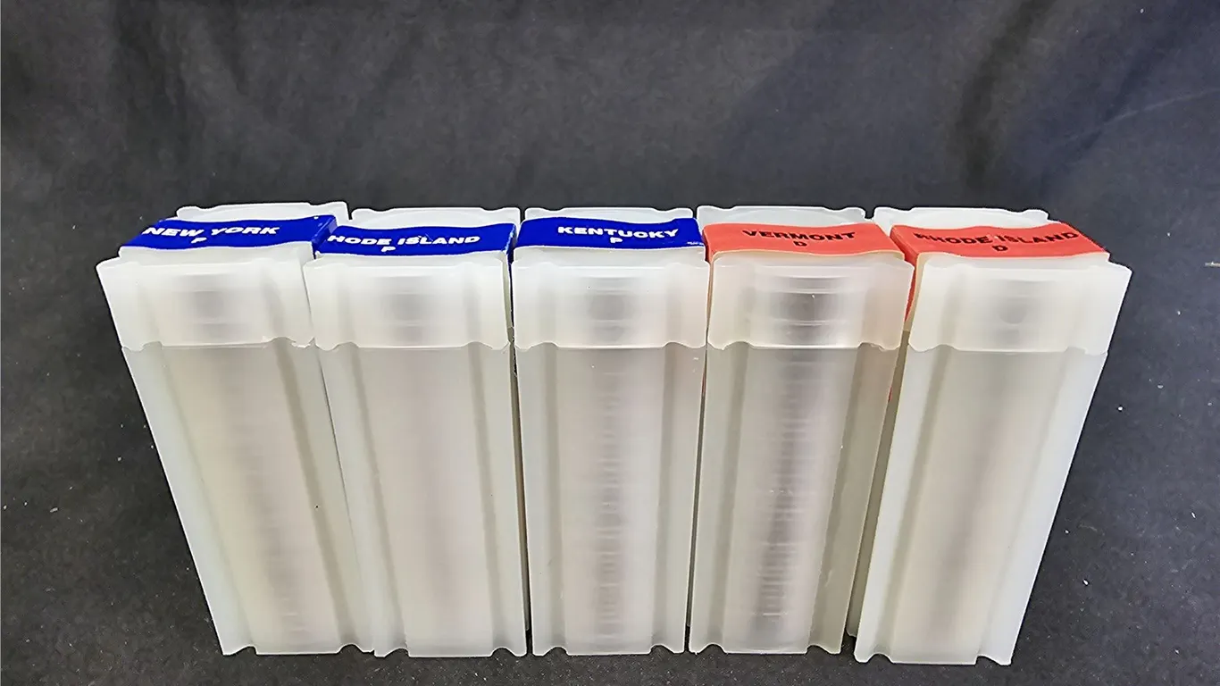 (5) ROLLS OF US "P" & "D" 2001 STATE QUARTERS