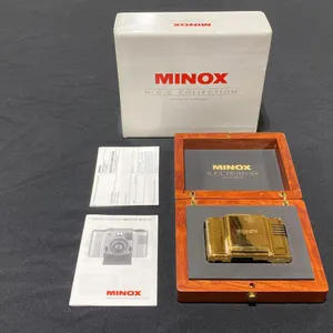 MINOX M-D-C COLLECTION 35MM FILM CAMERA - GOLD FINISH WITH WOODEN BOX (MADE IN GERMANY)
