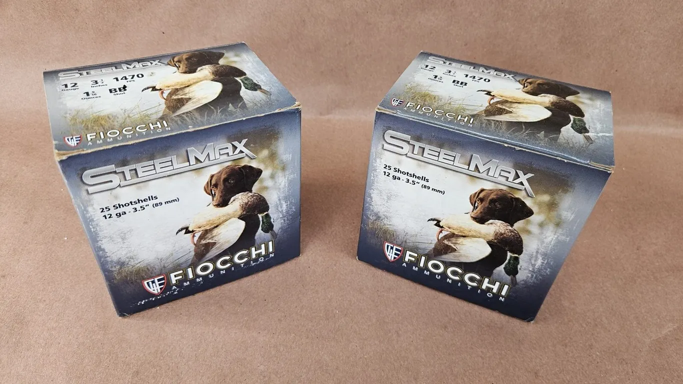 Fiocchi SteelMax 12 Ga 3-1/2 in BB Steel, 2 Boxes, Approx 45 Rds