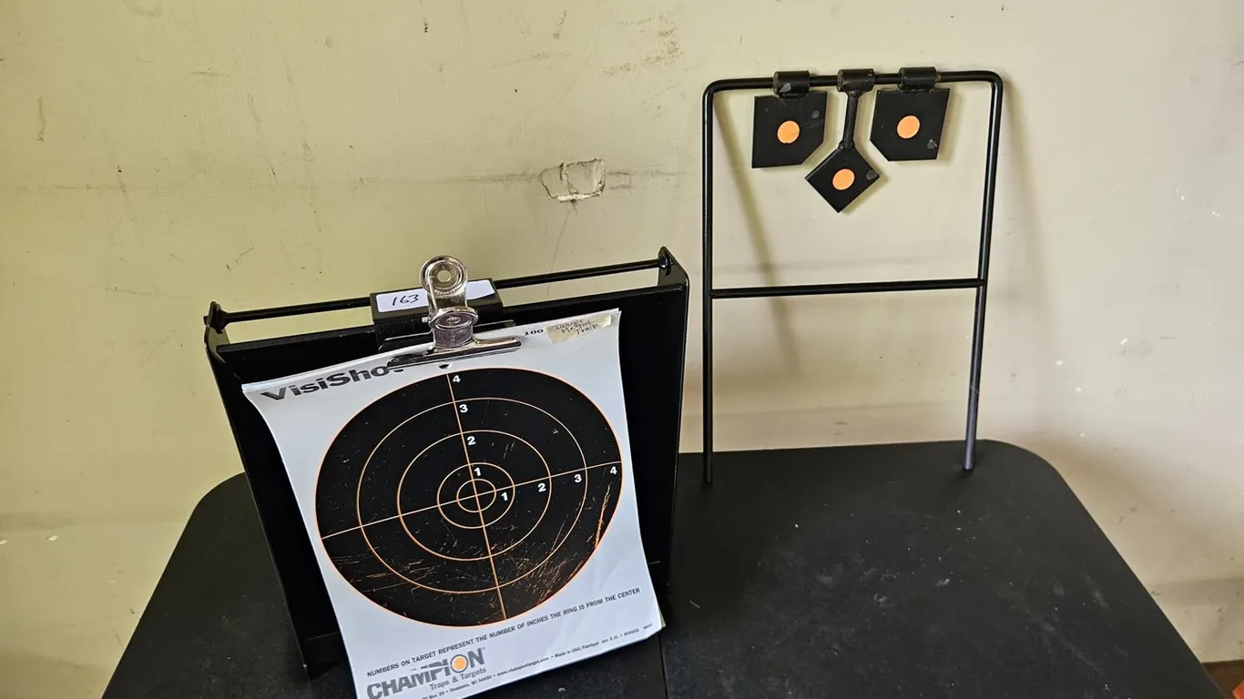Champion VisiShot target trap and 3-plate spinner target