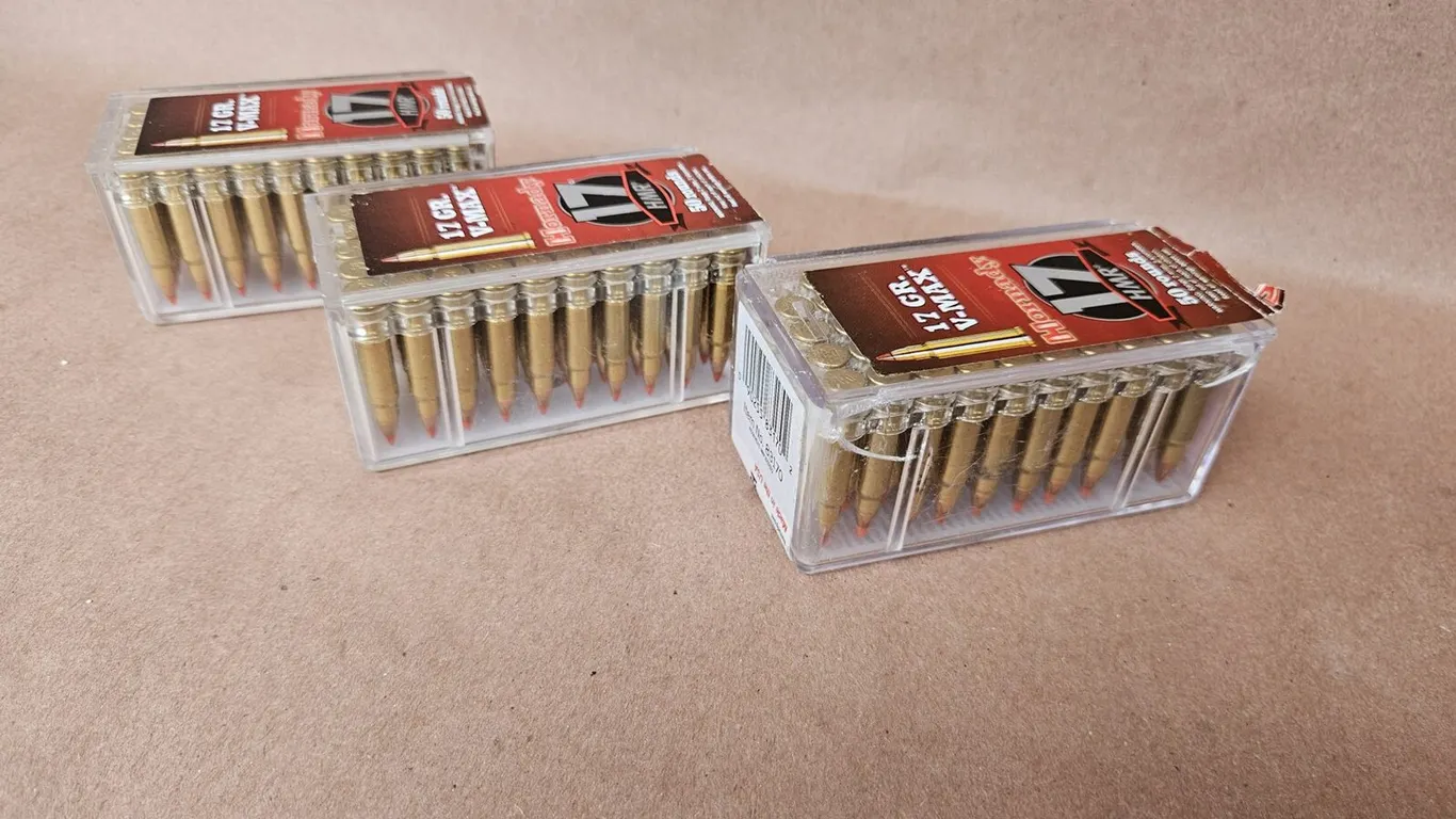 Hornady .17 HMR 17 gr V-MAX, 3 Full Boxes, 150 Rounds