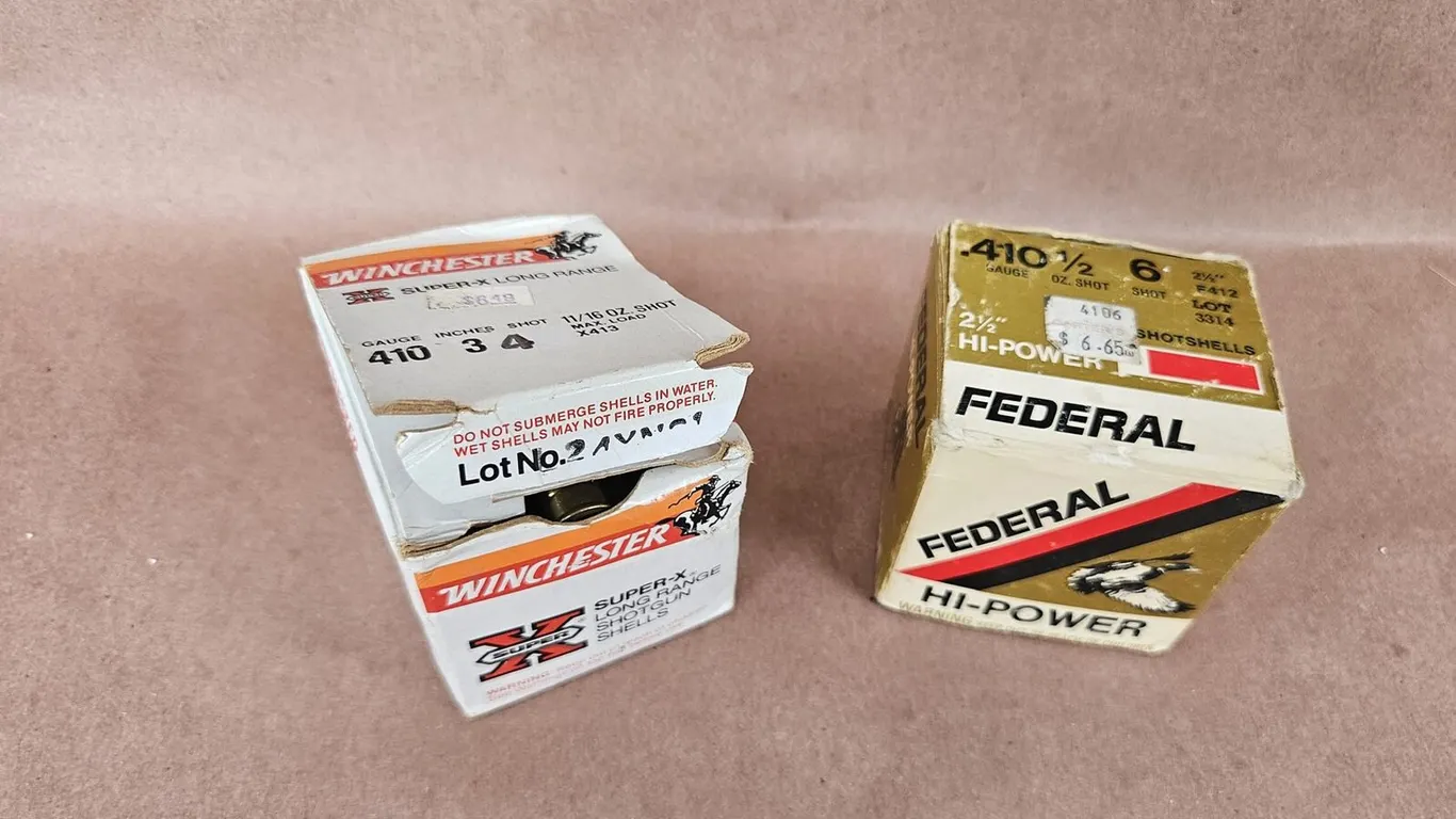Winchester Super-X & Federal Hi-Power .410, 2 Partial Boxes