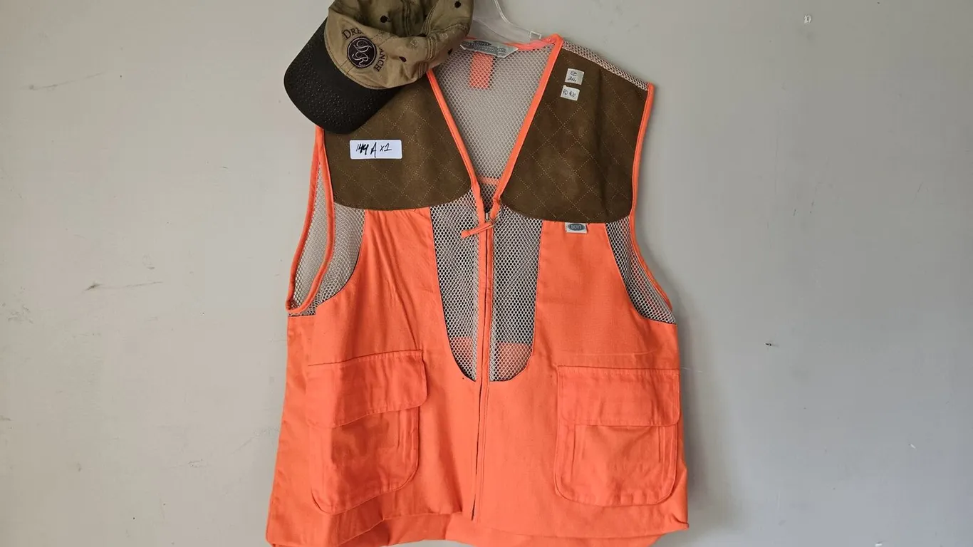 BOYT blaze orange upland hunting vest with Dream Ranch cap