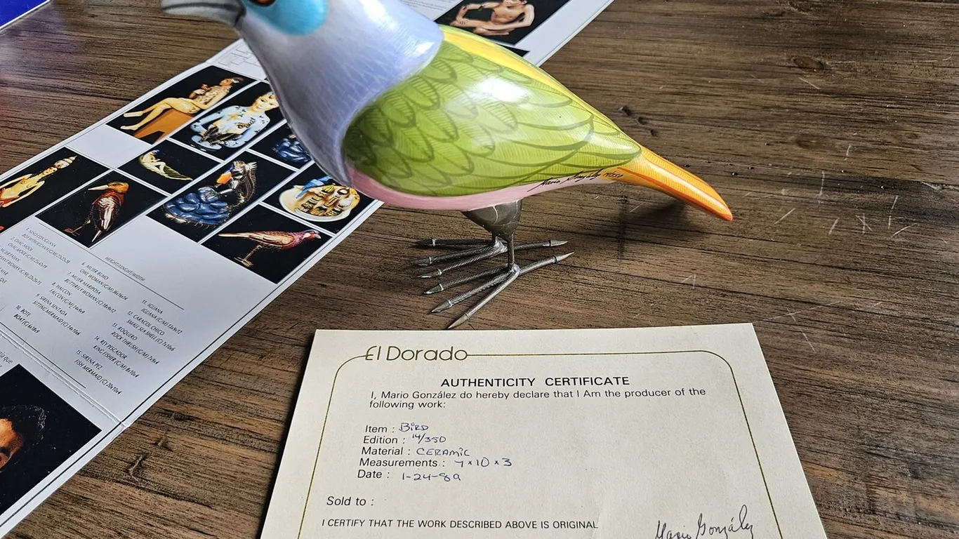 El Dorado Mario Gonzalez Ceramic Bird, Signed Ed. 14/350