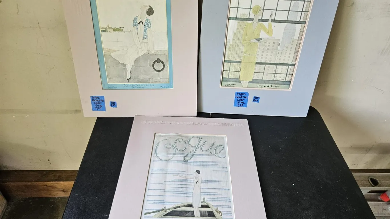 Vogue Cover Prints, 1925/1927/1928 Art Deco, 3 pcs