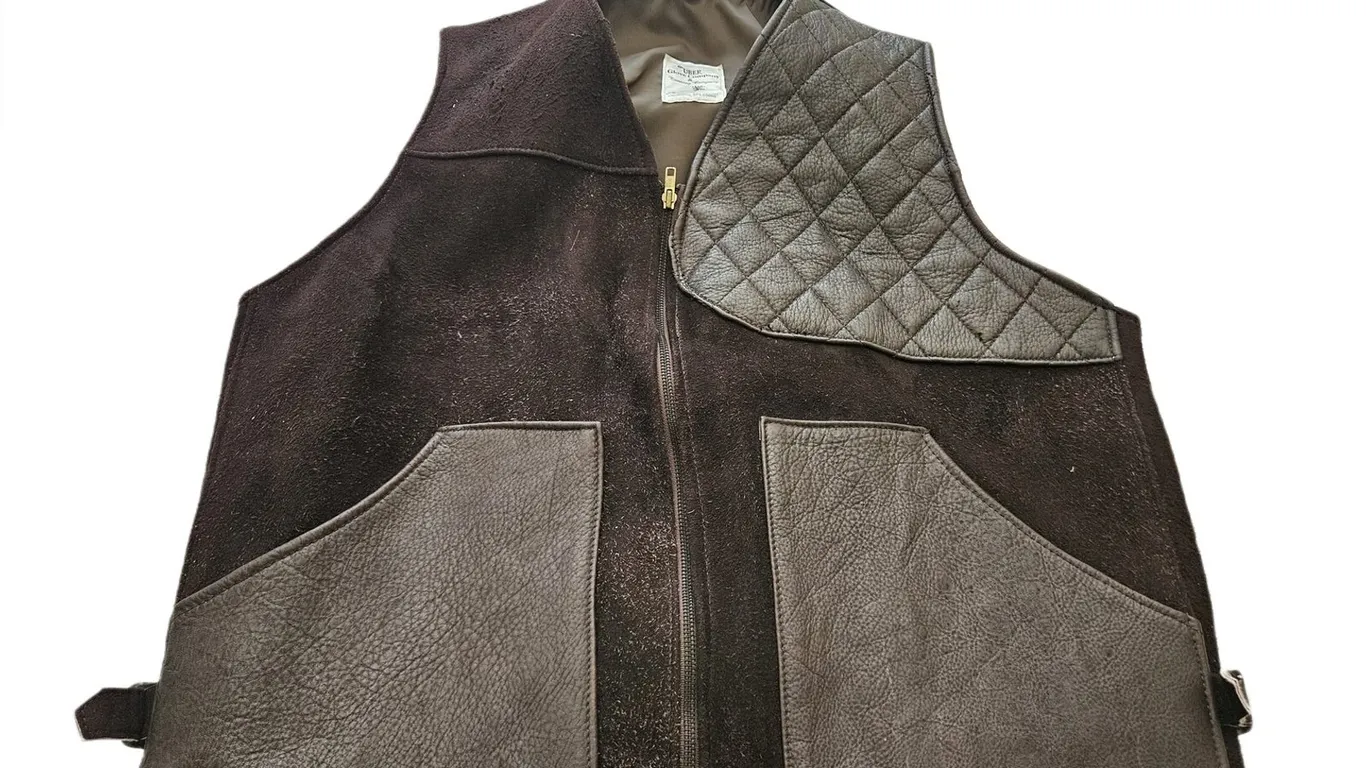 Uber Glove Co. Suede Vest with Quilted Leather Yoke