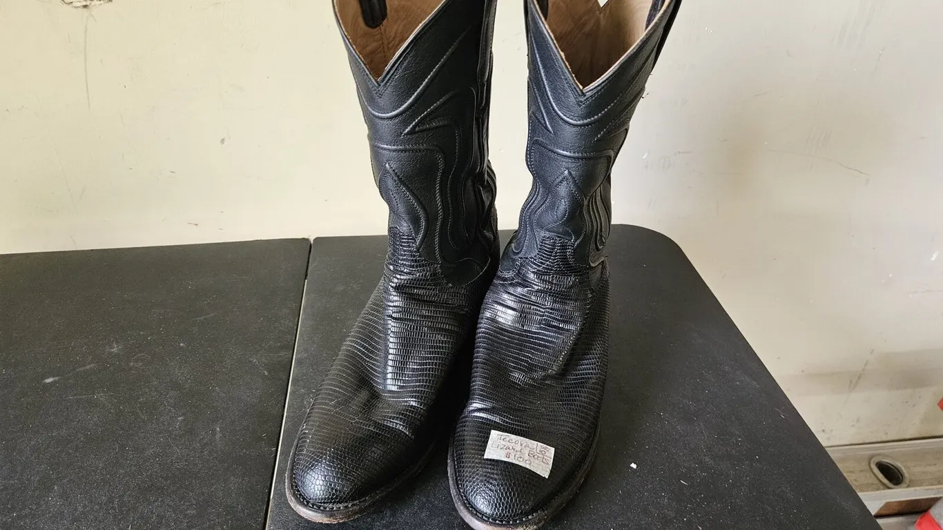 Tecovas Lizard Cowboy Boots, Size 10 EE