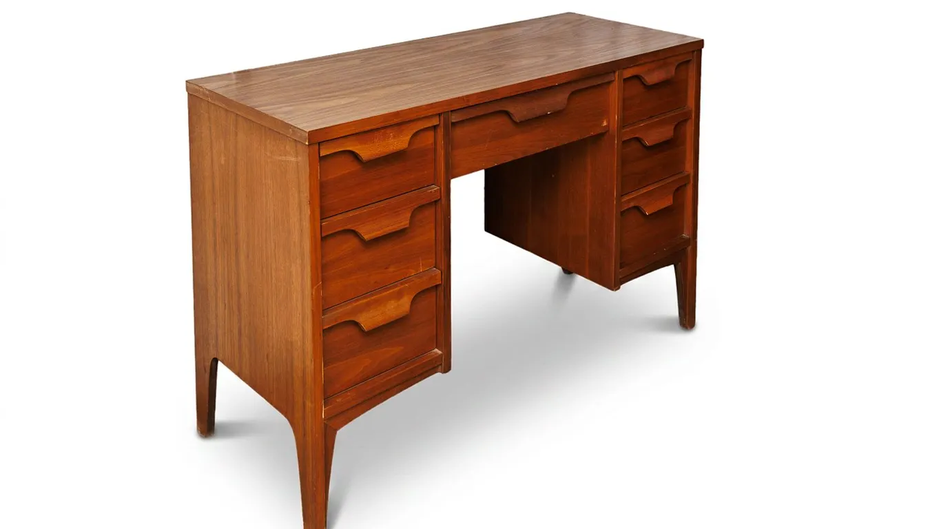 Vintage MCM Double Pedestal Desk