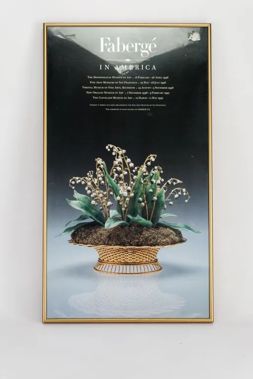 Vintage Framed Exhibition Poster - "Fabregé in America"