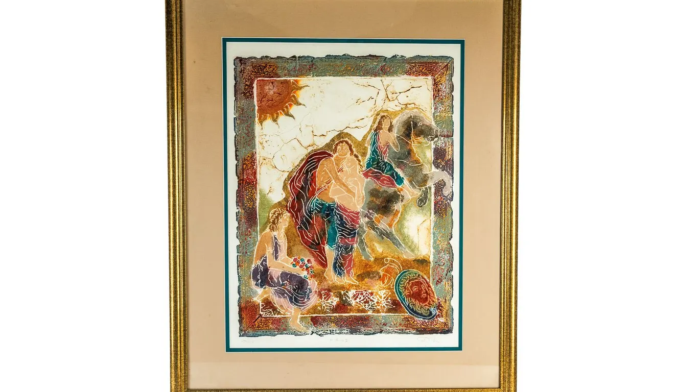 Framed Limited Edition Etching - "Ailles I" by Roy Tonkin