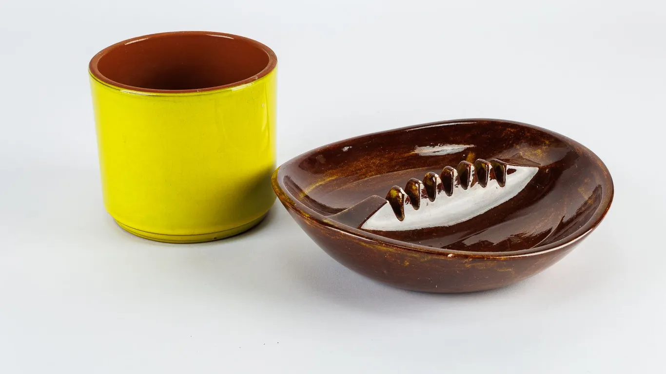 Vintage Ceramic Planter and Ashtray
