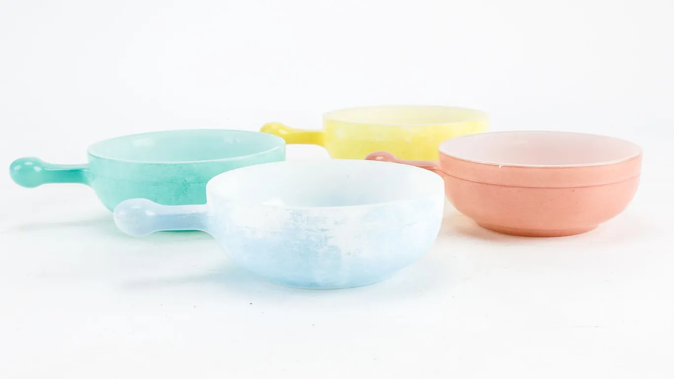 Glasbake Soup Bowls with Handle