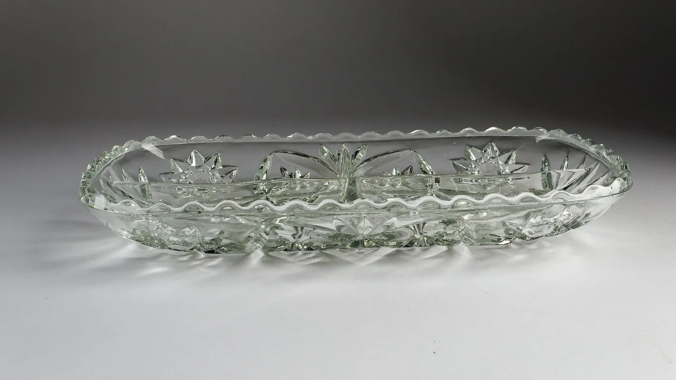 Vintage Anchor Hocking Press Glass Serving Dish