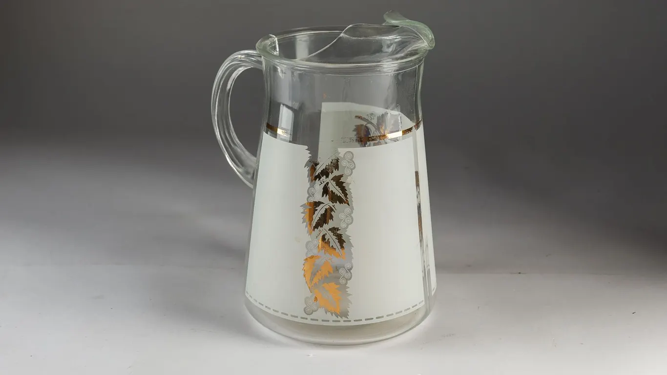 Vintage Bartlett Collins Mist Glass Pitcher