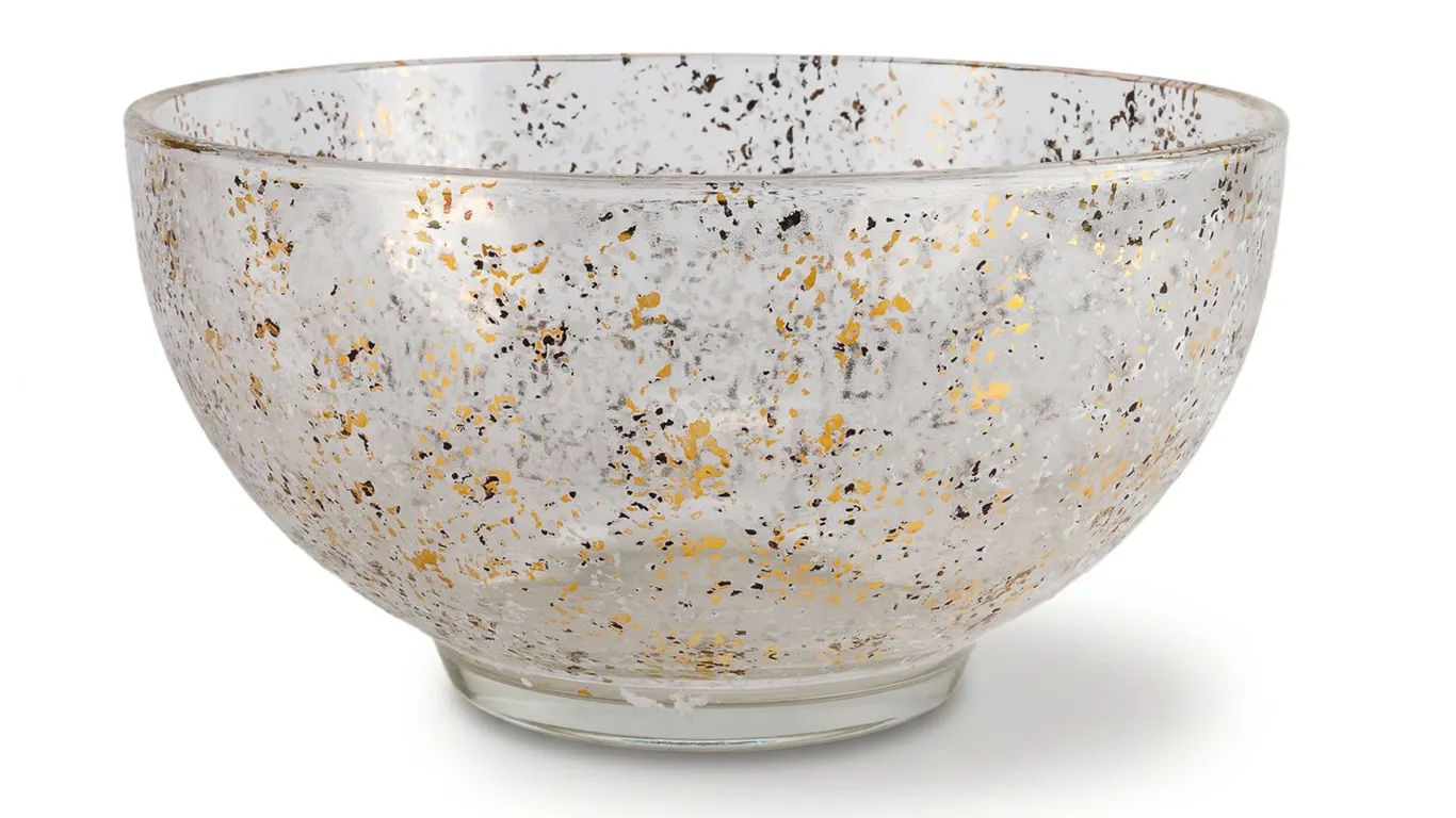 Vintage Hazel Atlas Glass Speckled Serving Bowl