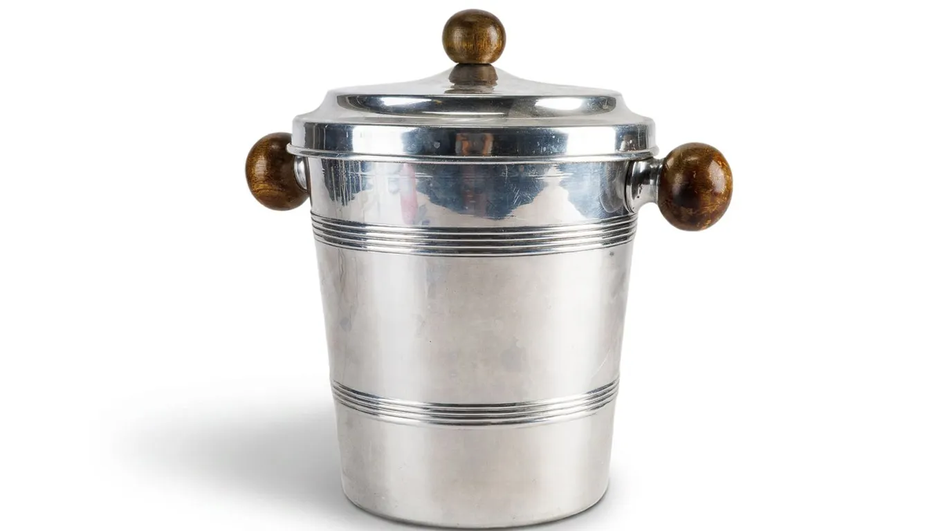 Vintage MCM Aluminum Ice Bucket