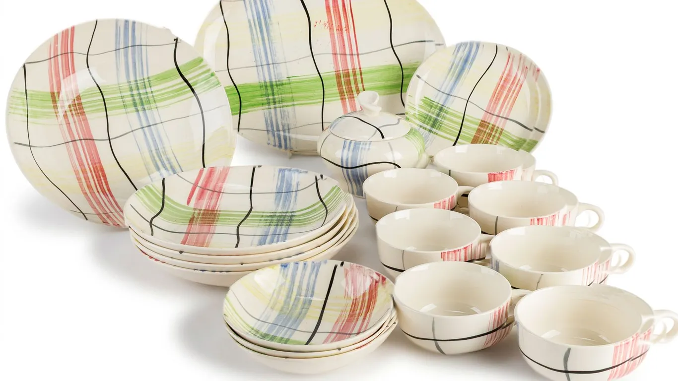 Vintage Stetson China Plaid Dinnerware