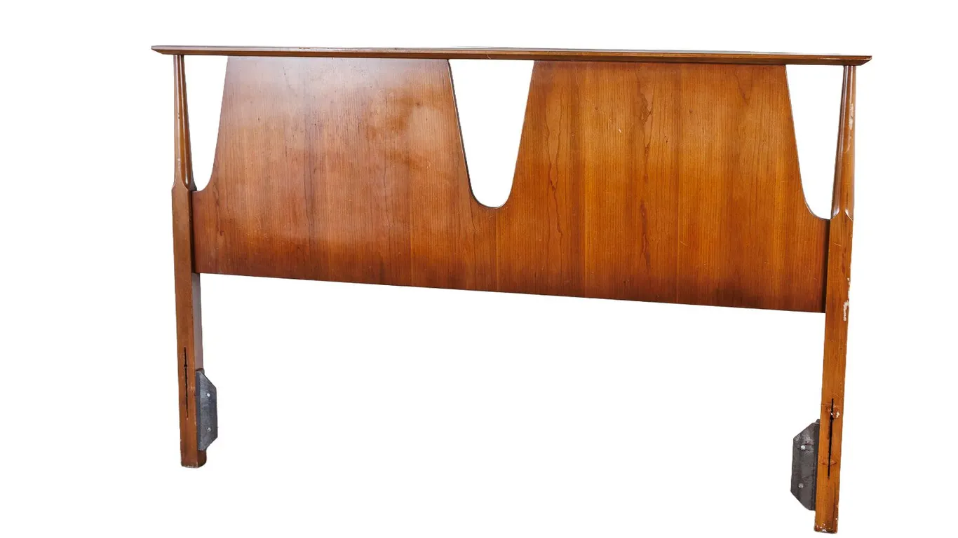 Vintage MCM Walnut Full Size Headboard