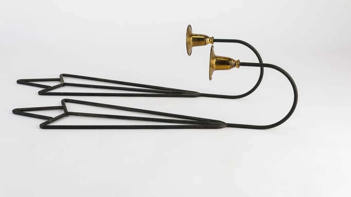 Vintage MCM Black Wall Sconces