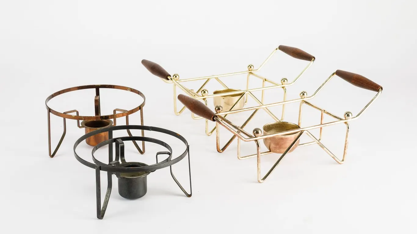 Vintage MCM Warming Stands