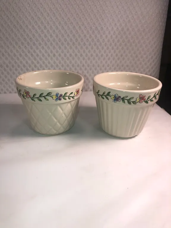Longaberger Pottery Flower Pots