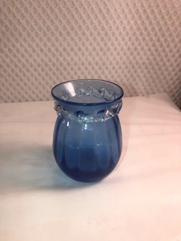 Vintage Pilgrim Hand Blown Cobalt Blue Vase