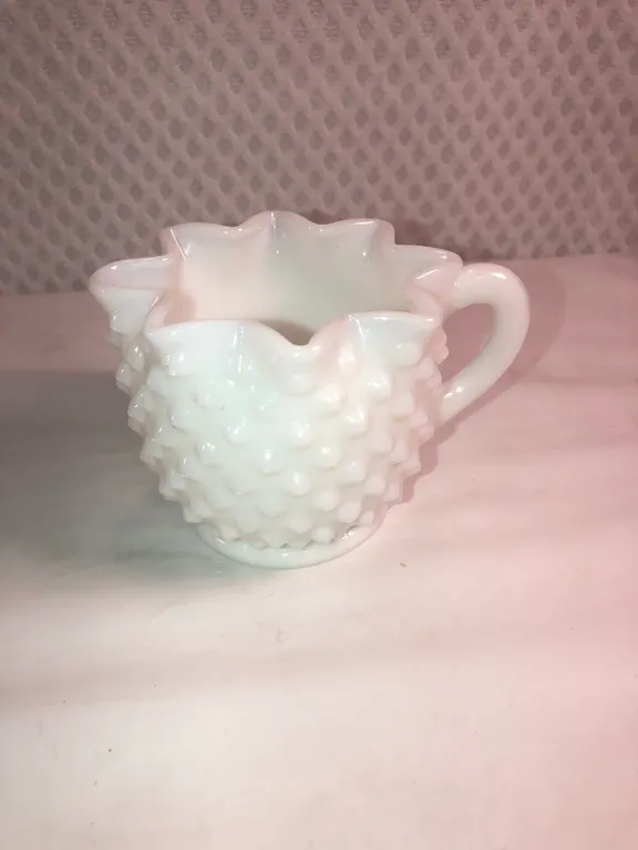 Fenton Milkglass Hobnail Creamer