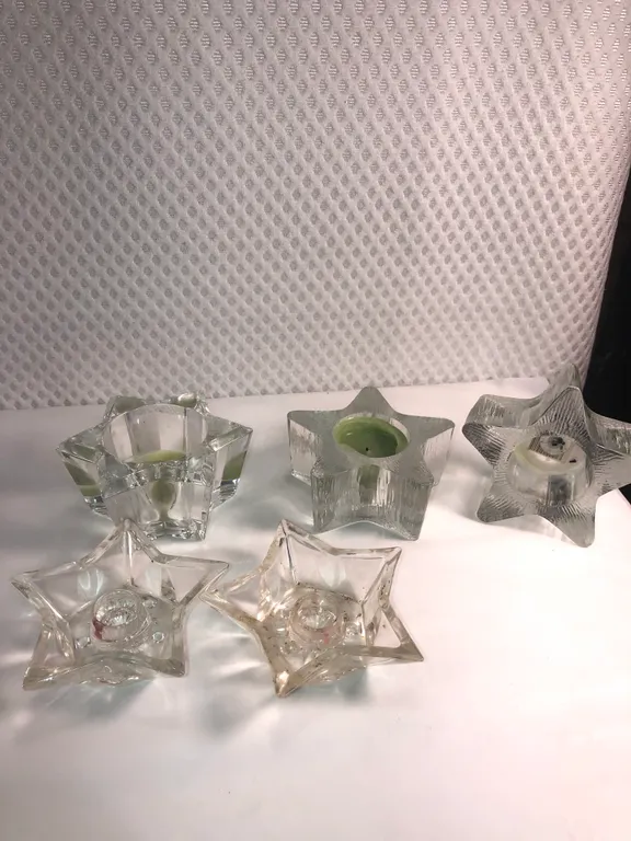 Vintage Crystal and Pressed Glass Candle Holders