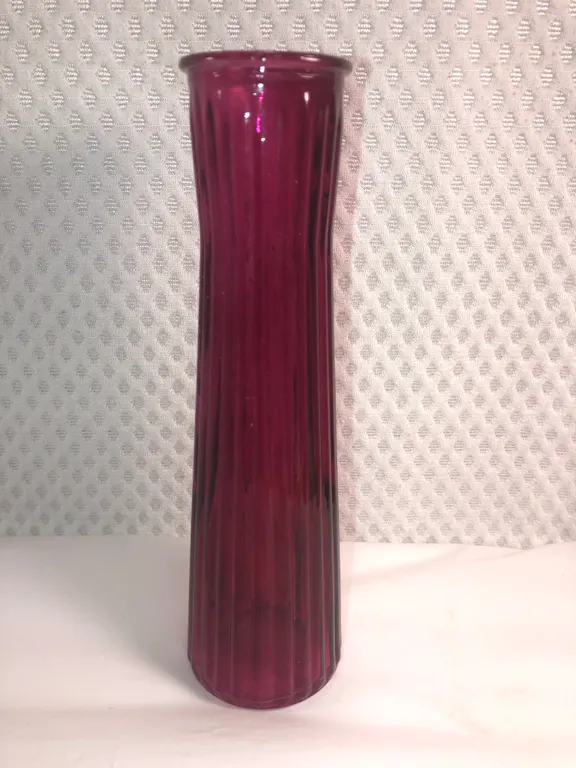 Vintage Fluted Glass Vase