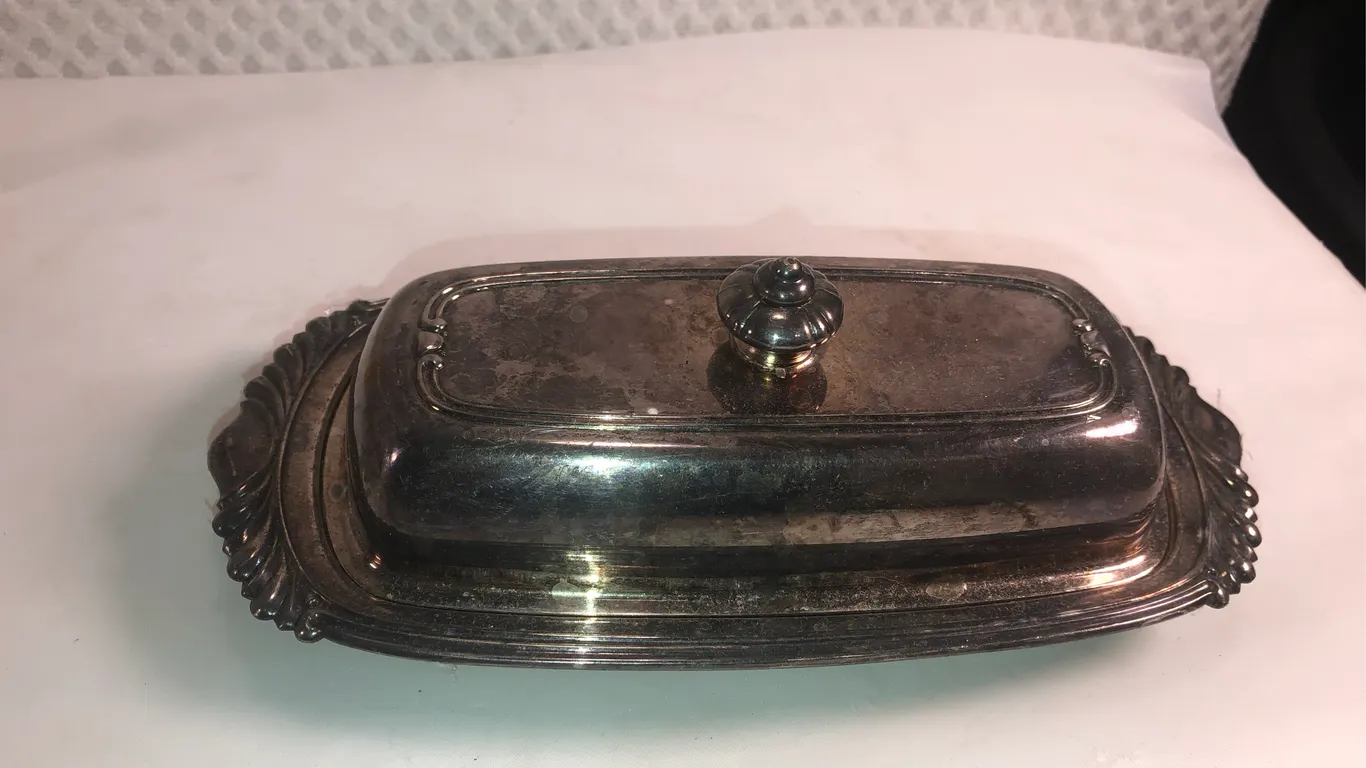 Vintage Silver Plate Butter Dish