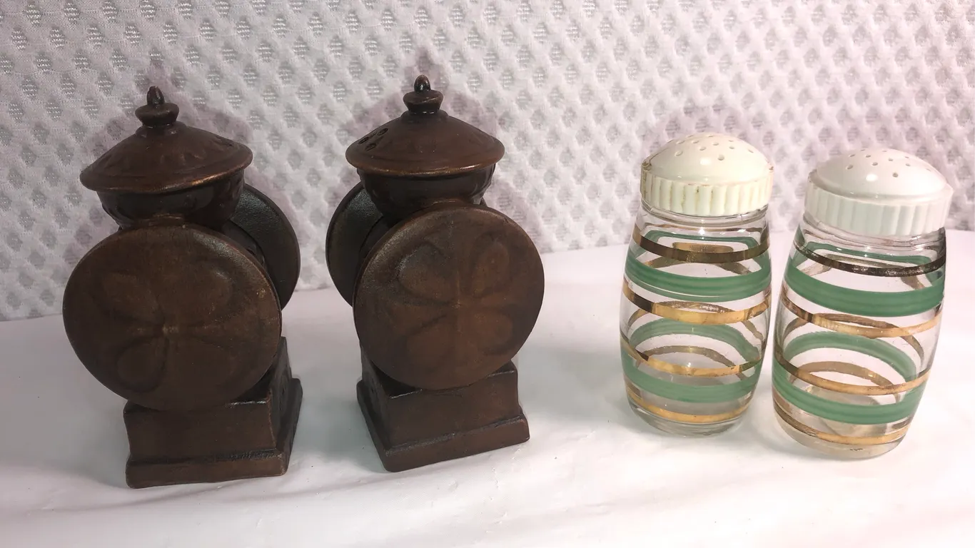 Vintage Ceramic and Glass Salt and Pepper 2 Pair
