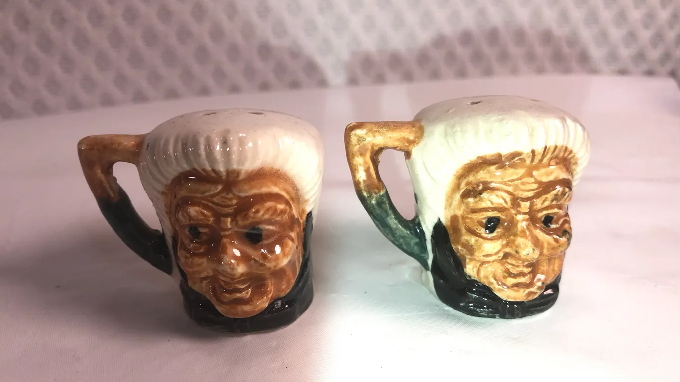 Vintage Toby Mug Style Salt and Pepper