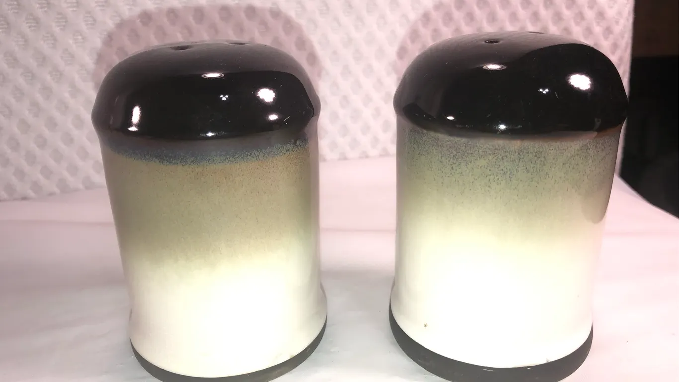 Vintage Stoneware Salt and Pepper