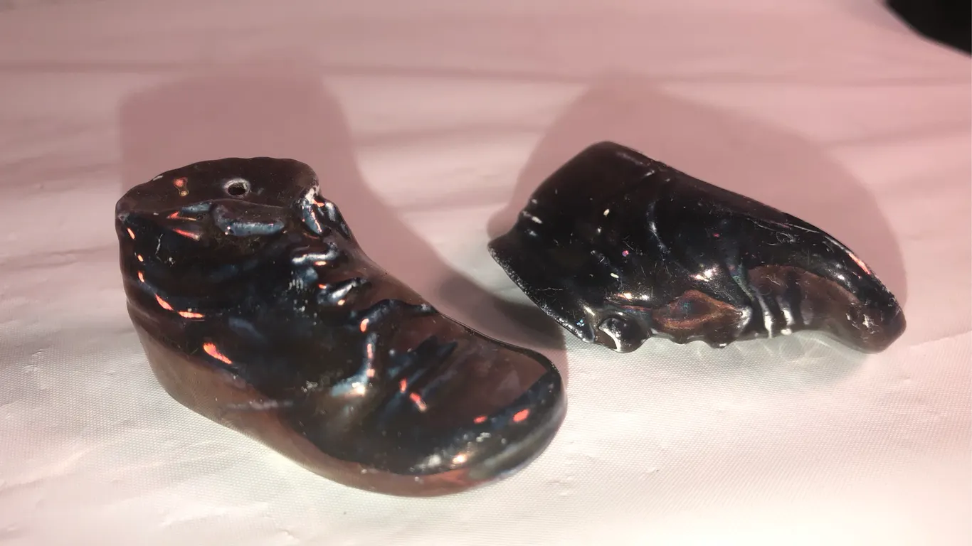 Vintage Ceramic Baby Shoes Salt and Pepper