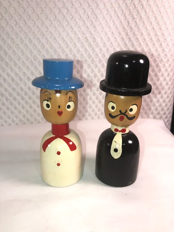 Vintage Wooden Salt and Pepper