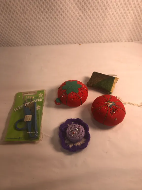 Vintage Pin Cushions and Wissper-Lite Set