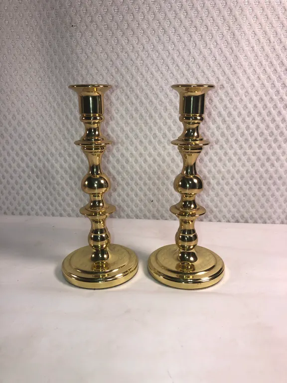 Heavy Baldwin Brass Candlesticks