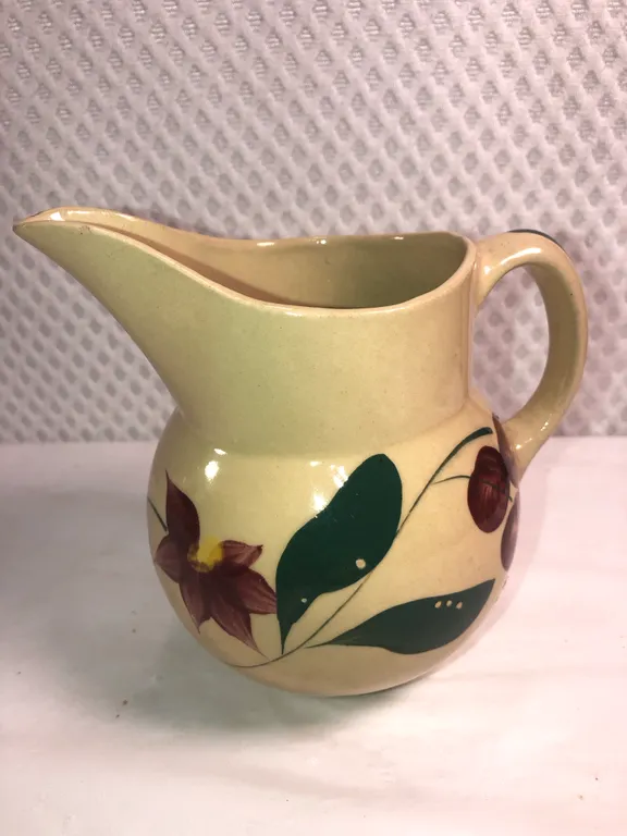 Watt Pottery Starflower Pattern #15 Pitcher