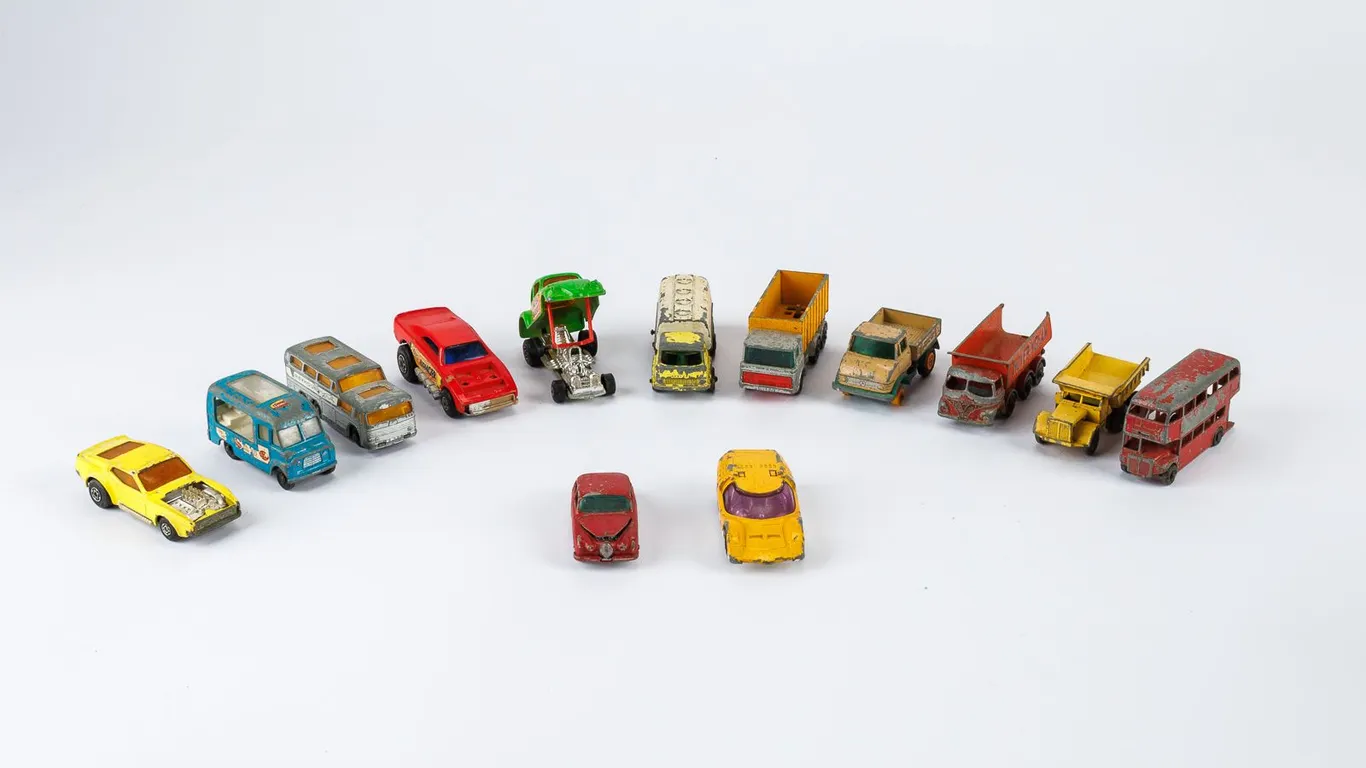 Vintage Lesney and Matchbox Die-Cast Toy Cars
