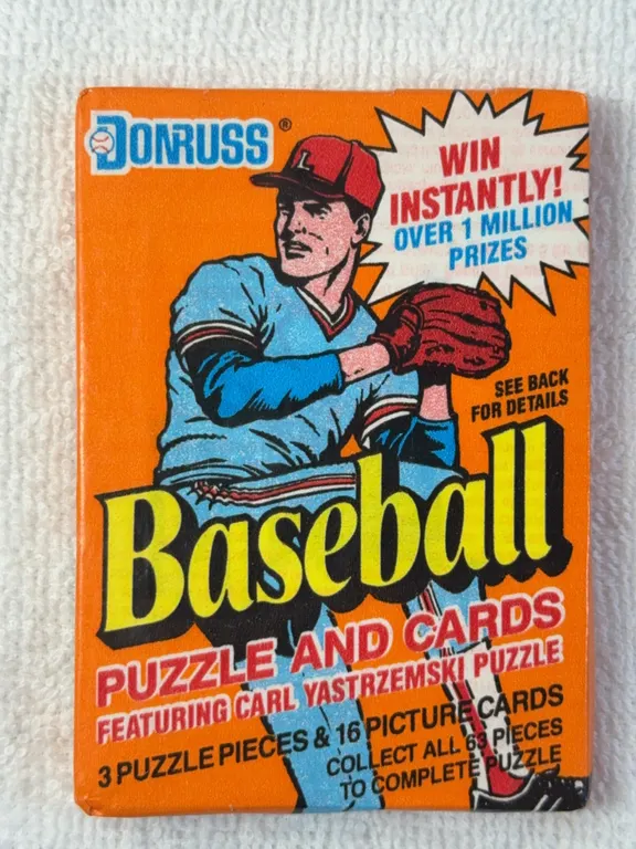 Unopened Pack of Donruss 1990 Baseball Cards featuring Carl Yastrzemski Puzzle
