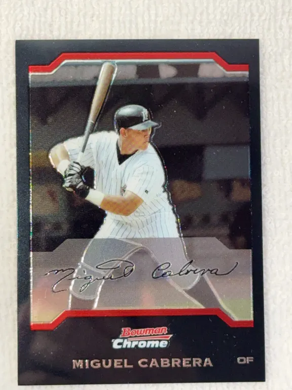 Miguel Cabrera Signed Bowman Chrome by Topps 2004 Baseball Card*