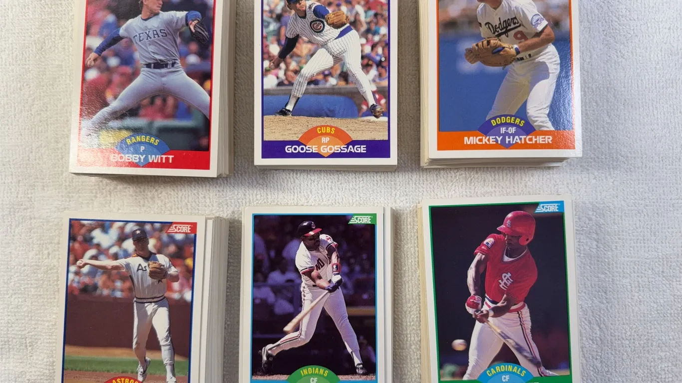 Partial Set of 1989 Score Baseball Cards