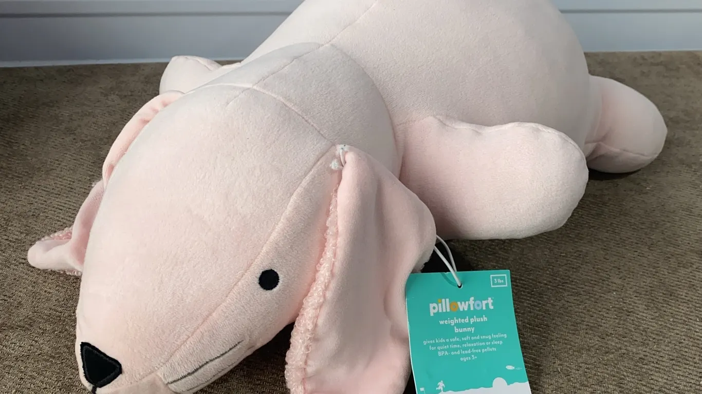 **NEW** Pillowfort Pink Bunny Weighted Plush Throw Pillow
