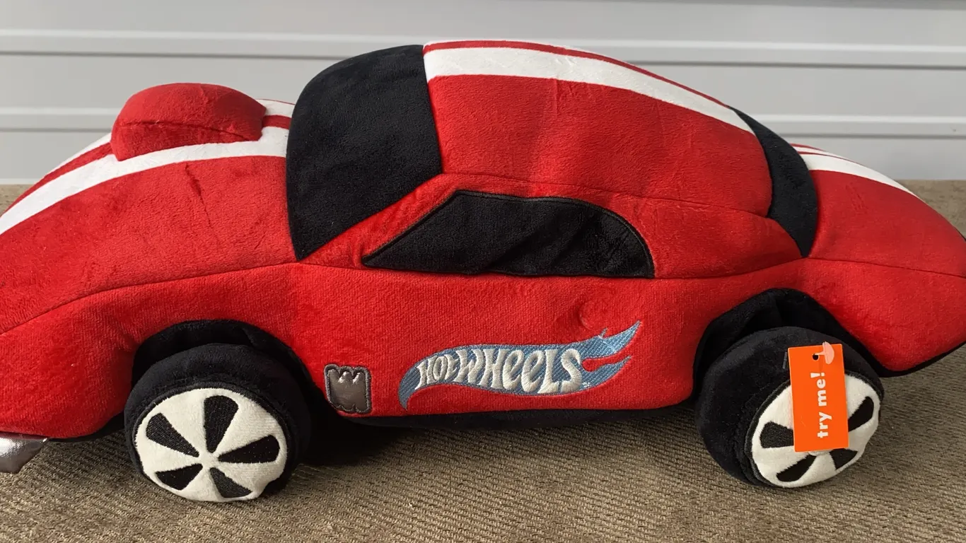 *NEW* Hot Wheels Classic Light up Car Kids' Novelty Cuddle Plush Pillow Red