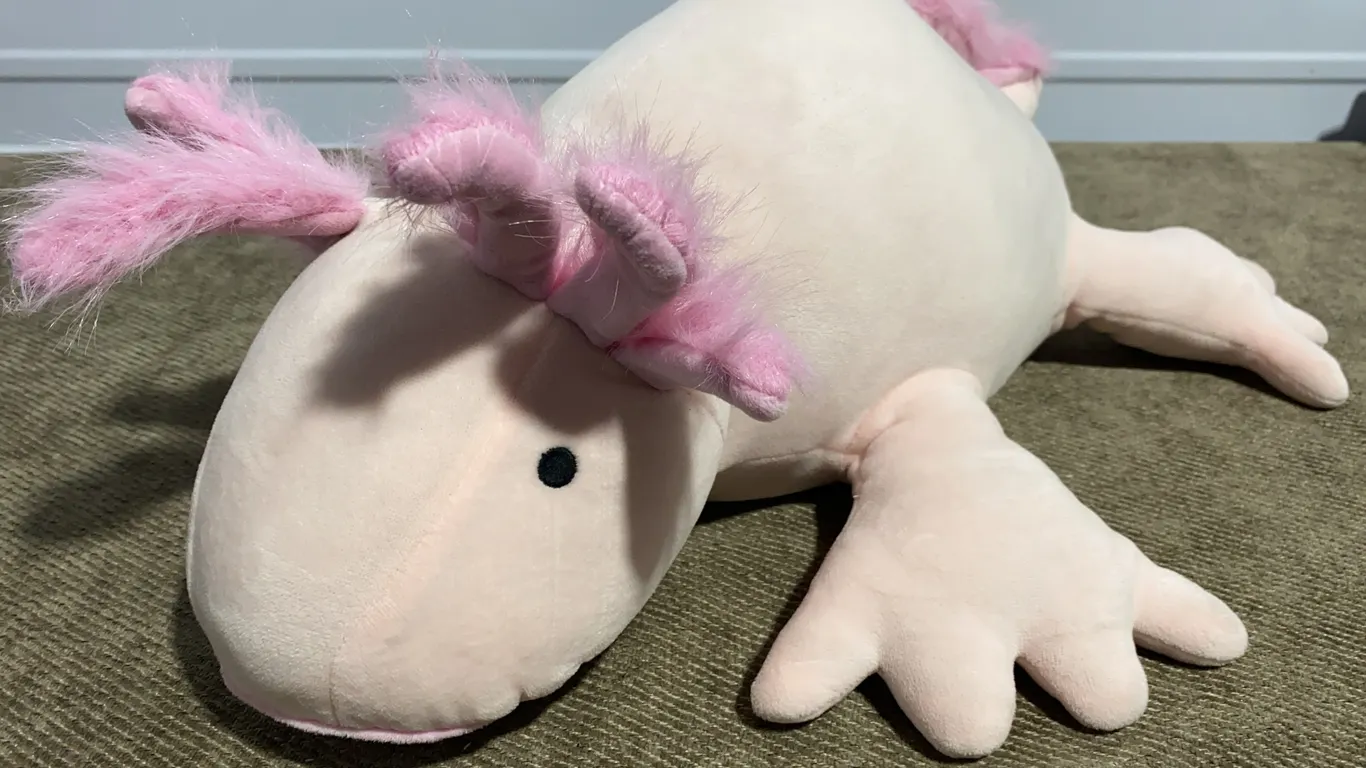 *APPEARS NEW* Pillowfort Axolotl Weighted Plush Kids' Throw Pillow - Light Pink