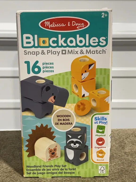 *NEW* Melissa & Doug Blockables Woodland Friends Play Set
